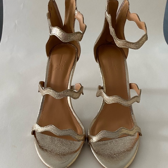 J. Crew Shoes - J Crew gold high heel sandals